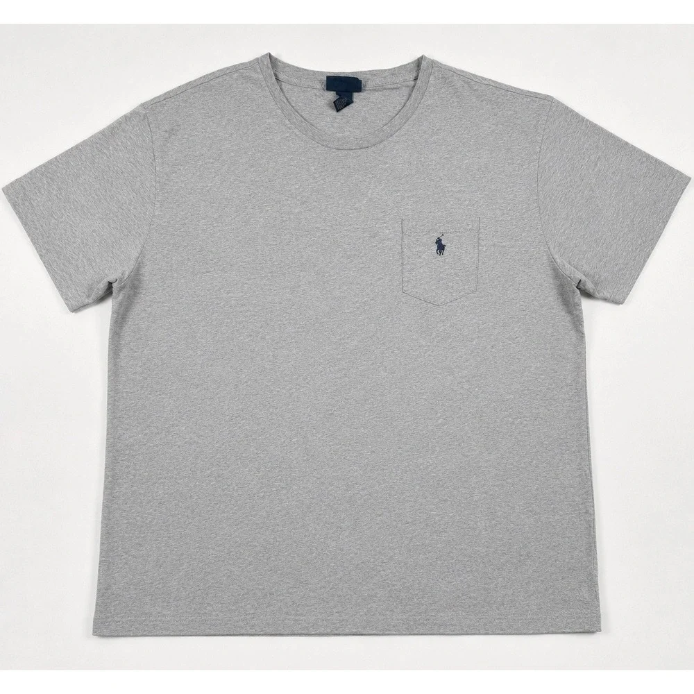 Polo Ralph Lauren Men's XXL Gray Heather Pocket T Shirt Pony Logo